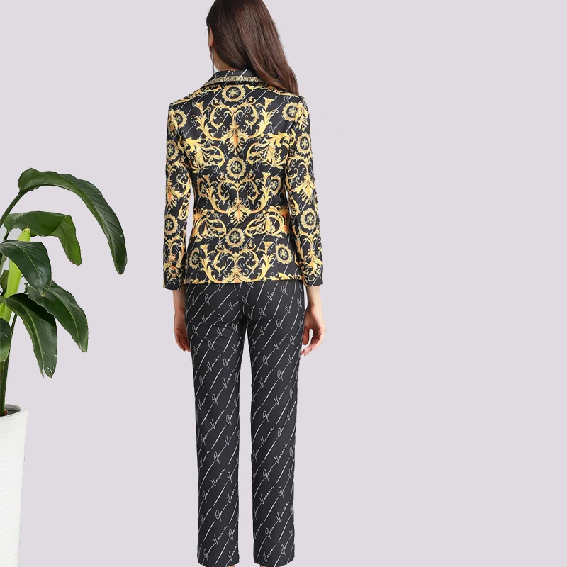 Блейзер feminino; коллекция года; сезон осень-зима; модная одежда; ropa de mujer maca enterizos para mujer largos elegantes femme; комплект из 2 предметов
