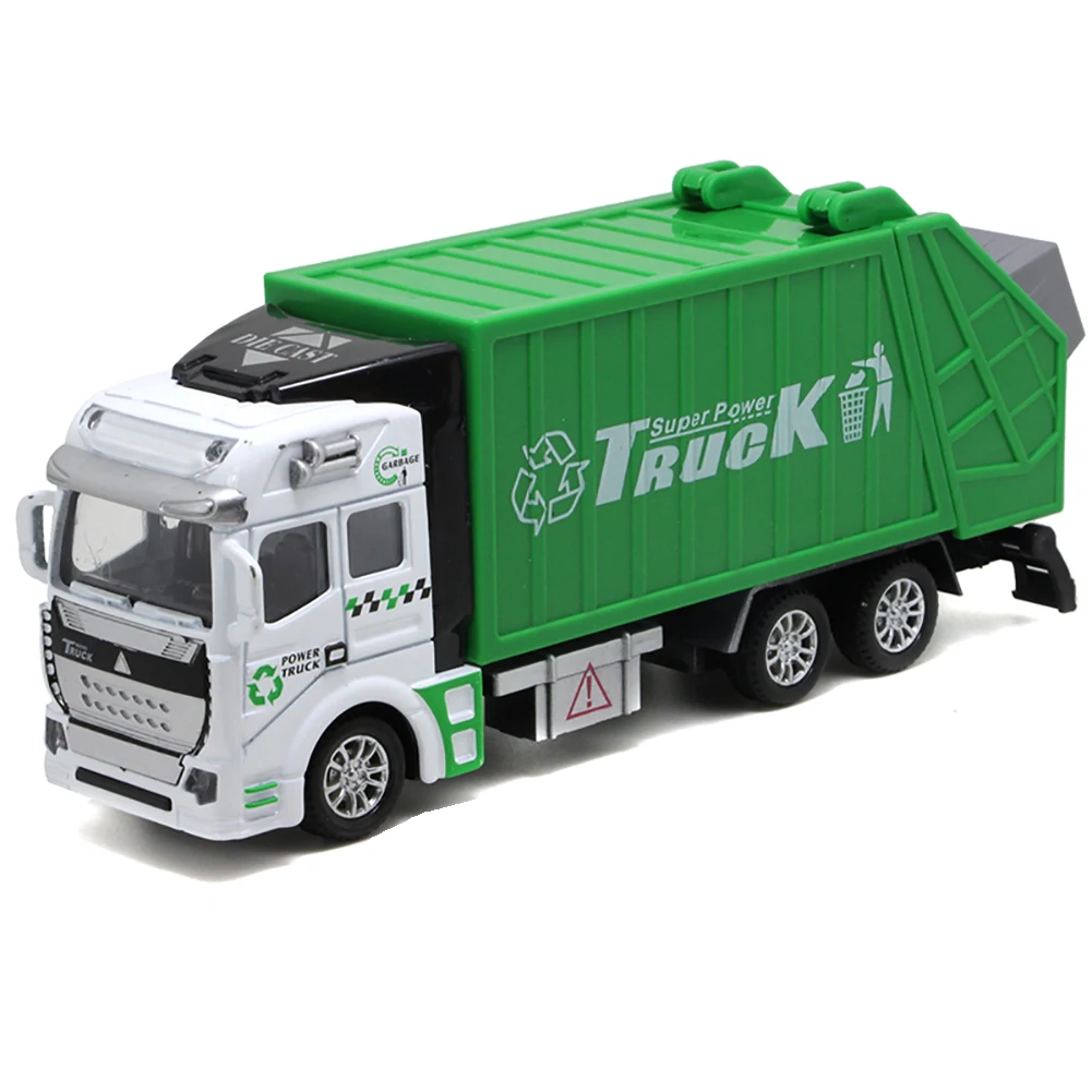 Mini 1/48 high Simulation Garbage Inertia Truck Model with Trash Can Kids Children Toys Birthday Gifts fun party favors | Игрушки и