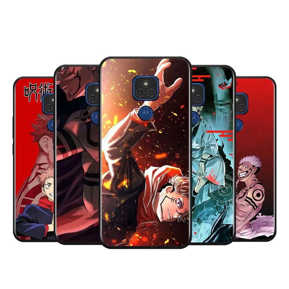 

Anime jujutsu Kaisen for Motorola G9 G8 G E7 E6 One Play Marco Hyper Fusion Stylus Power Lite Edge Plus Black Phone Case