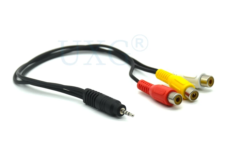 2.5mm Jack Male to 3 RCA Female Composite Audio Video Adapter Cable 3RCA Connector Converter Extension AV | Компьютеры и офис