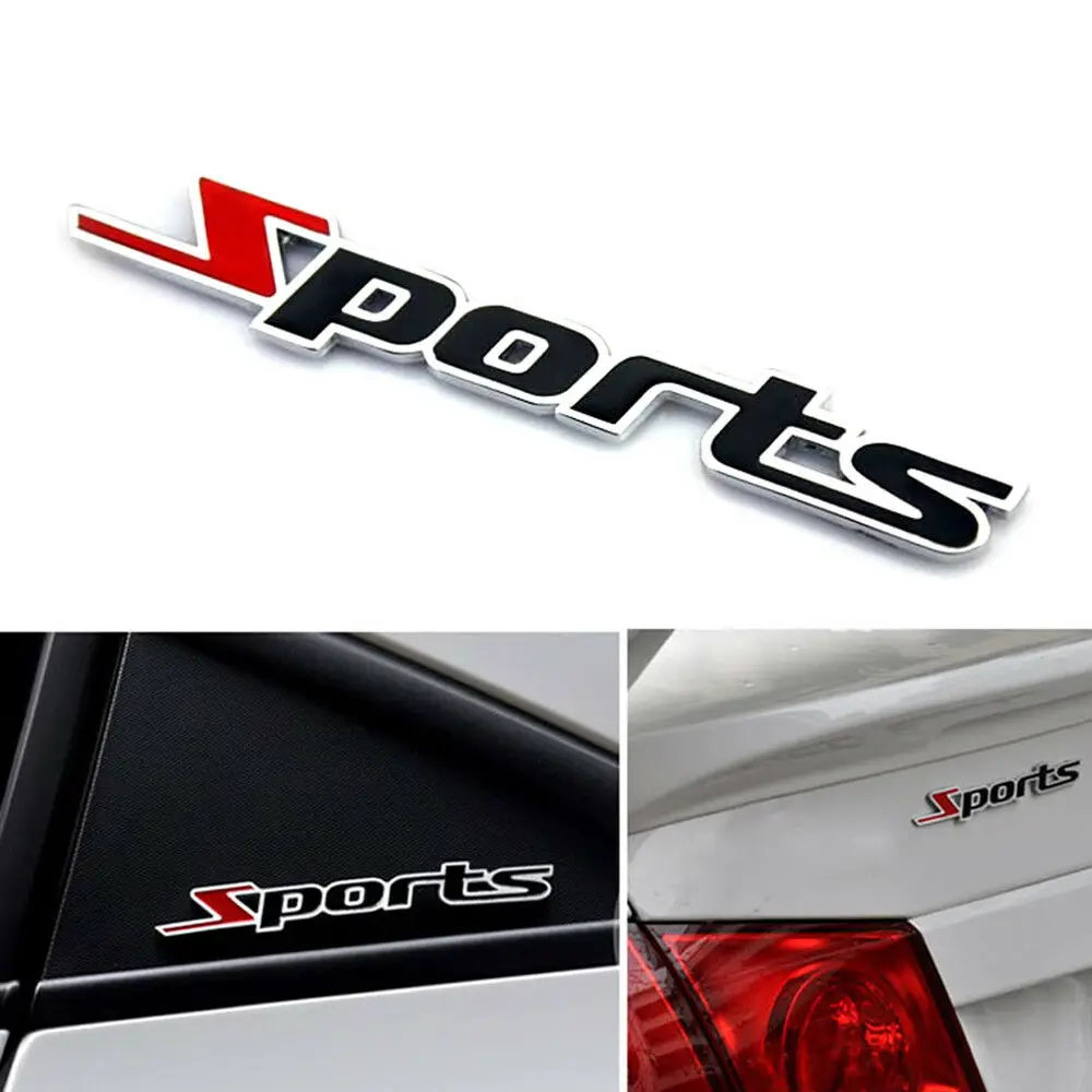 

3D Sports Racing Car Stickers Styling Emblem Badge Chrome Metal Hood Back Trunk Sticker Logo Decal Car Products Accessories