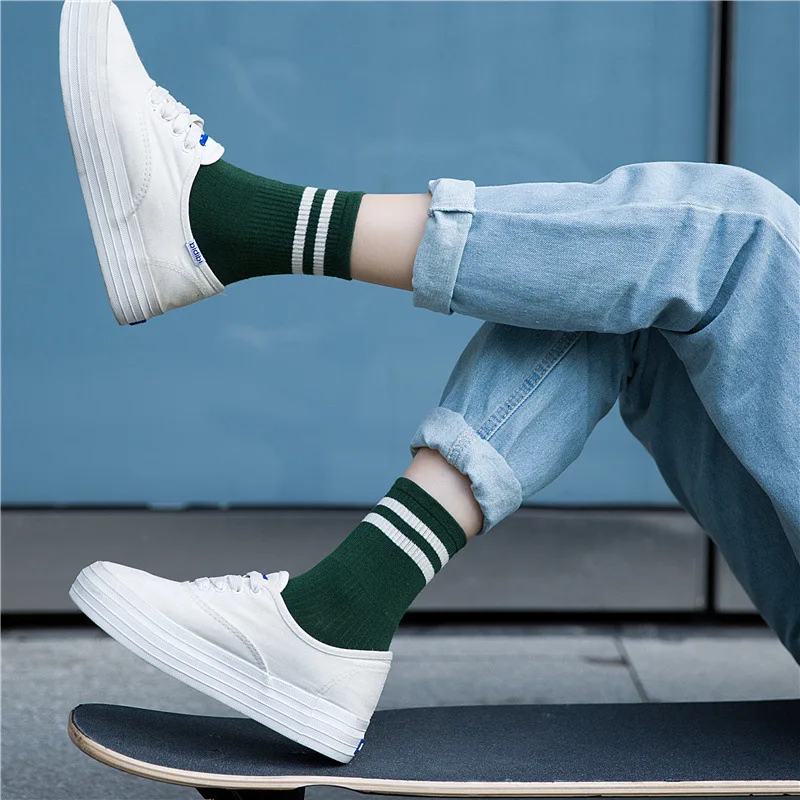 6 стилей хлопковые спортивные белые короткие носки для женщин модные популярные