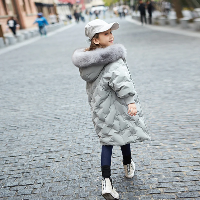 2019 Новая модная детская зимняя куртка детское теплое пальто для девочек толстые