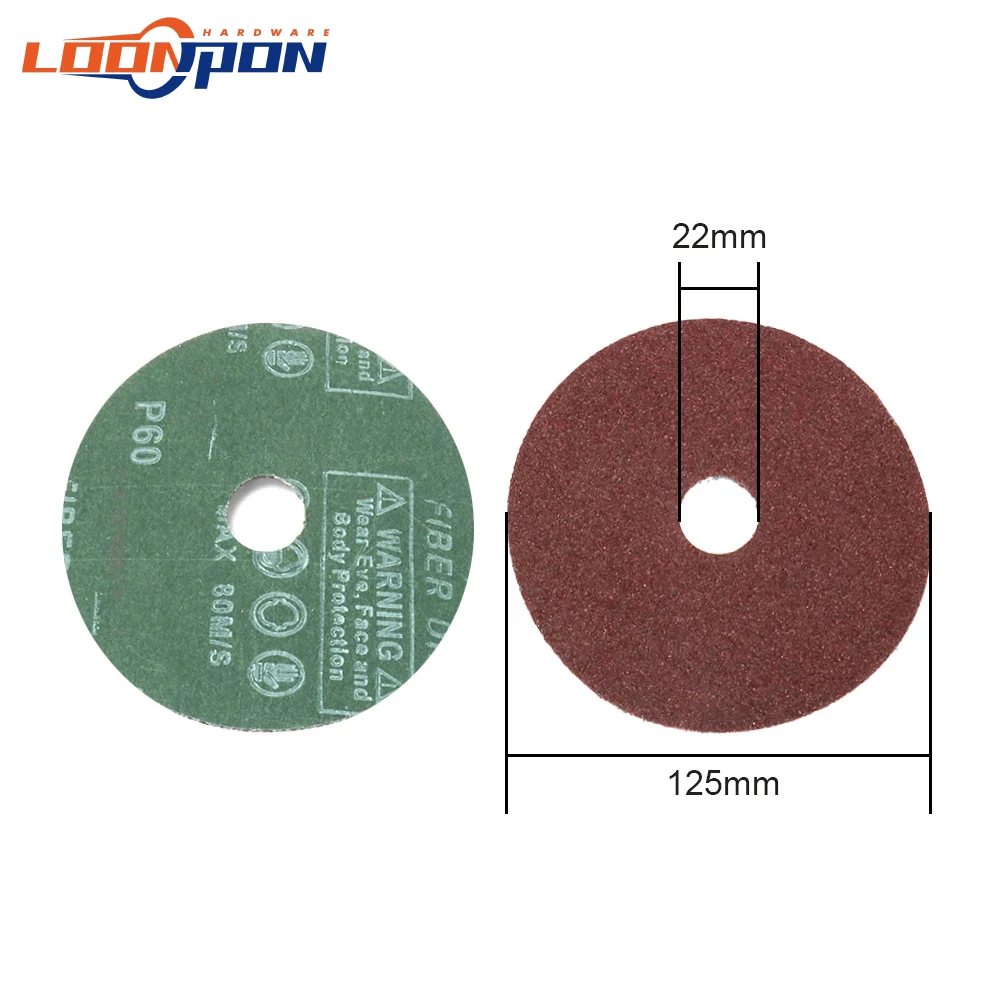 5-дюймовые шлифовальные диски из полимерного волокна с 5/8 &quotоправкой для