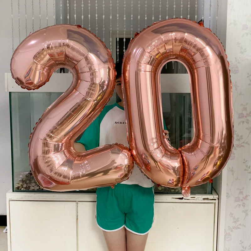 

32 Inch Big Foil Birthday Balloons Helium Number Balloon Figures Happy Birthday Party Decorations Kid Baloon Birthday Air Globos