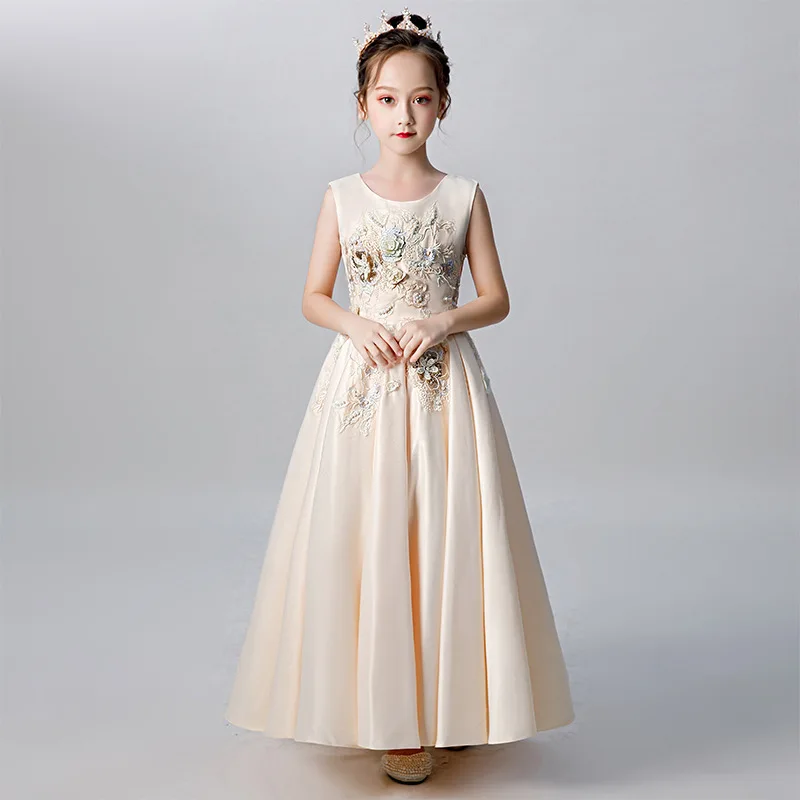 Женское длинное платье без рукавов высококачественное для дня рождения