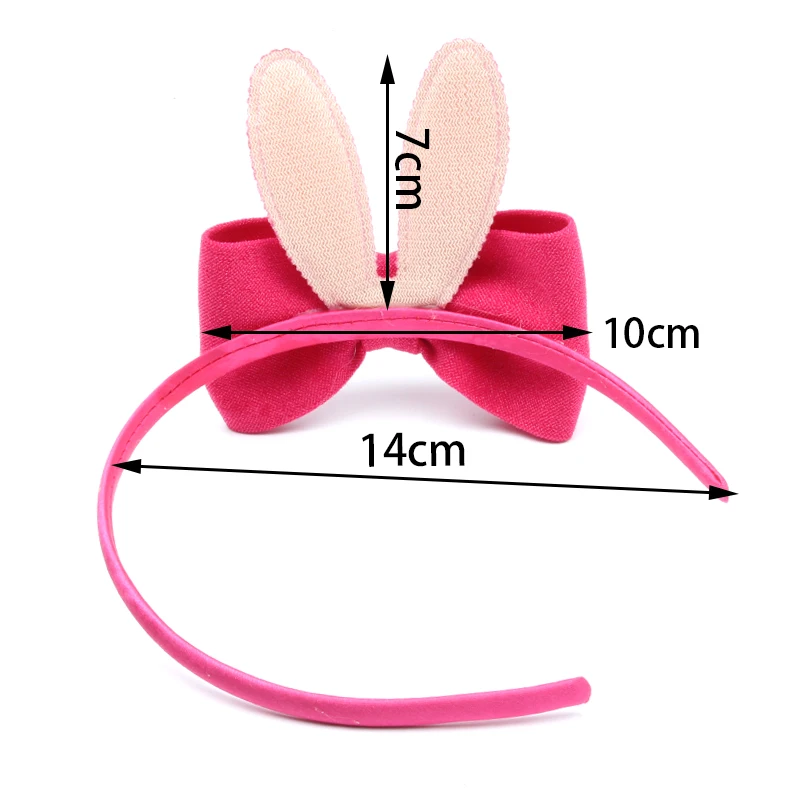 

Miss Cute sweet hair hoop hair accessories bow with rabbit ear princess Candy color headband hairpin small girl head jewelry