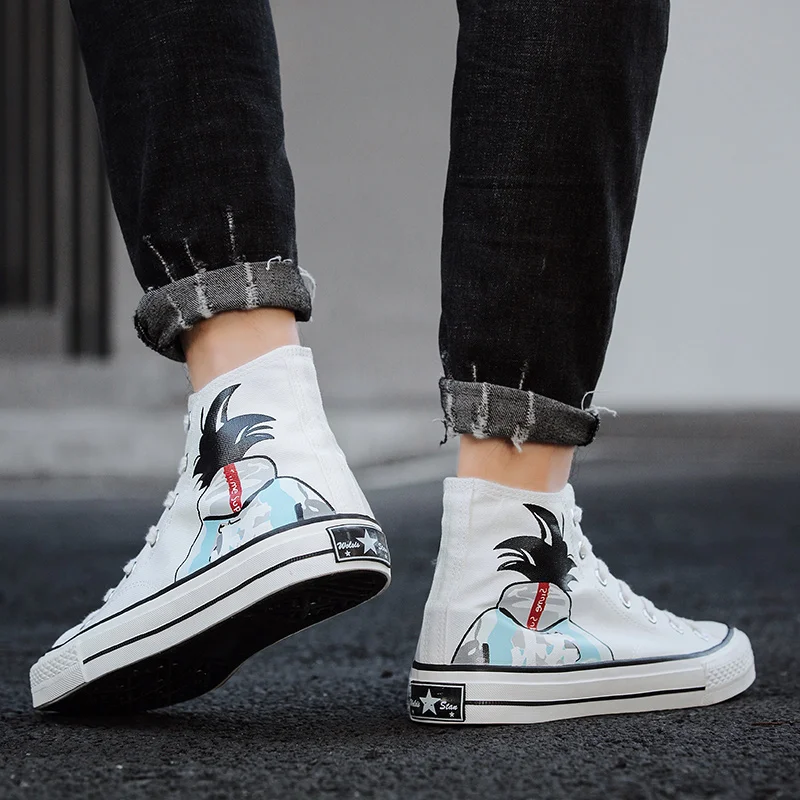 INSTANTARTS парусиновая обувь Вулканизированная кроссовки Dragon Ball Cool High Top Man Vegeta Super