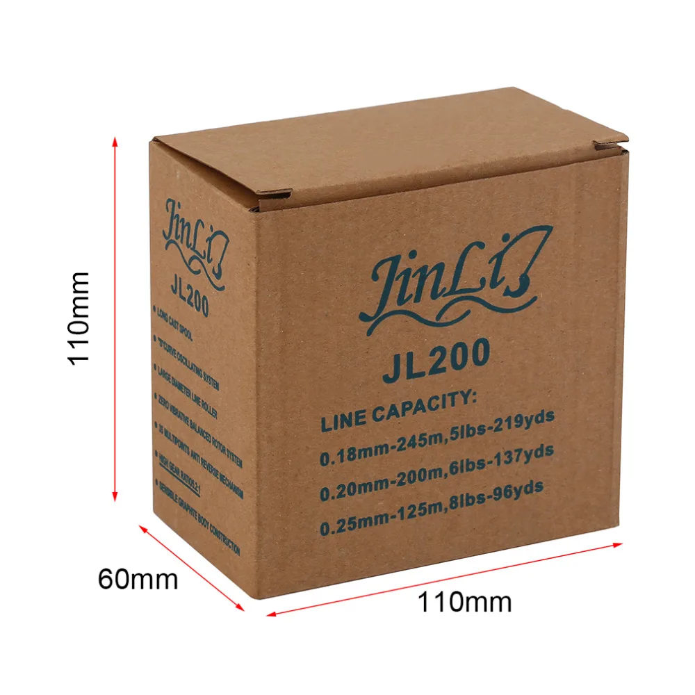 

Yumoshi JL200/JM200 Electroplating Fishing Reel Spinning Reel Gear Ratio 5.1: 1 Fake Bait 5.1:1 Brake Wheel ZH1032401