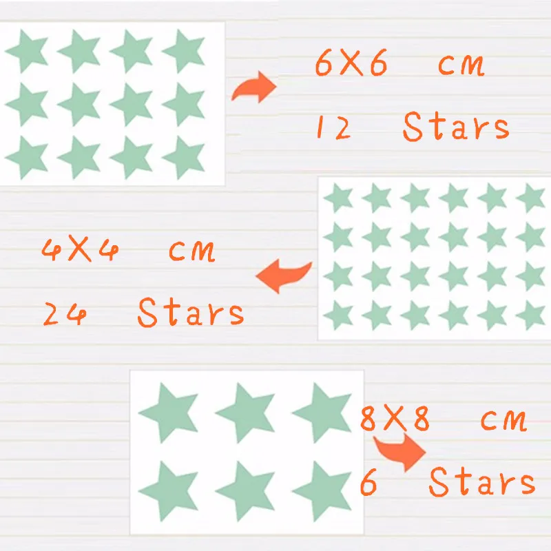 Самодельные ПВХ водонепроницаемые наклейки со звездами и без яда простые