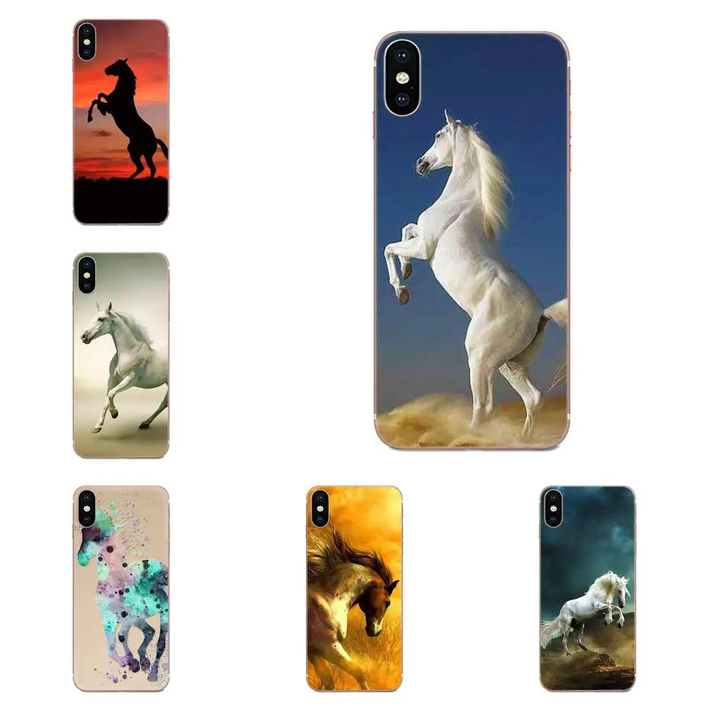 ТПУ телефон акварель лошадь бегущие лошади для Galaxy J1 J2 J3 J330 J4 J5 J6 J7 J730 J8 2015 2016 2017 2018