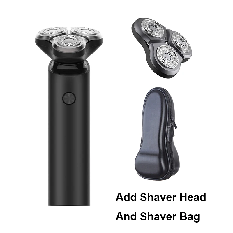 Add Head and Bag Xiaomi Mijia электробритва Flex бритвенная головка 3 сухого влажного бритья моющийся основной-Sub Dual Blade Turbo+ режим Comfy Clean - Цвет: Add Head and Bag