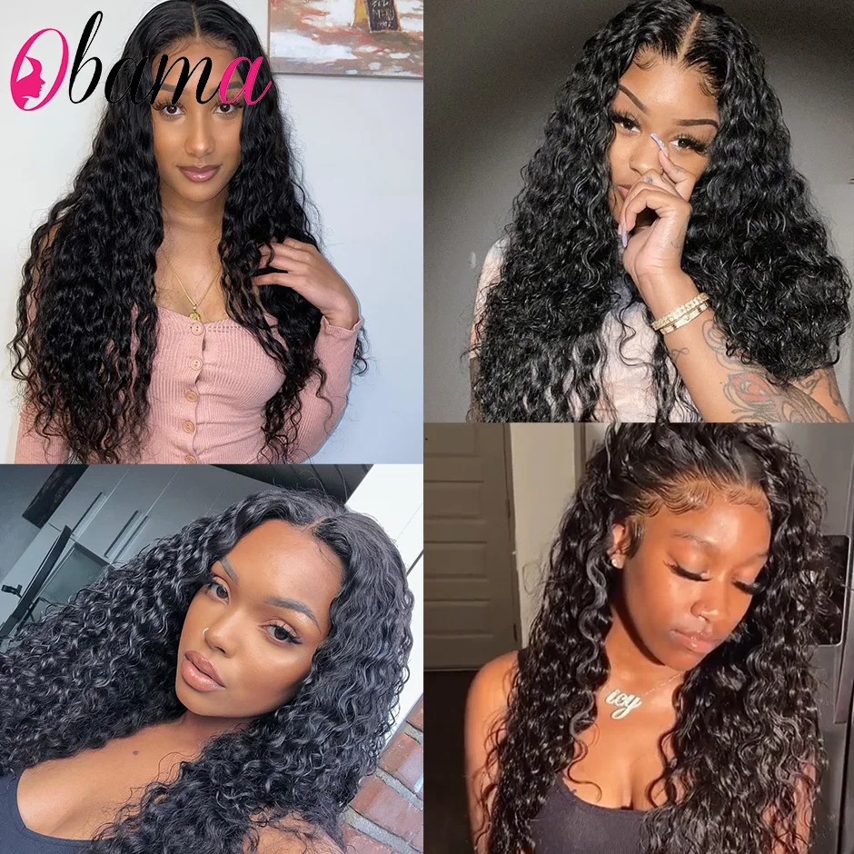 Парик Обама из волнистых волос прозрачный парик 100% человеческих с фронтальной