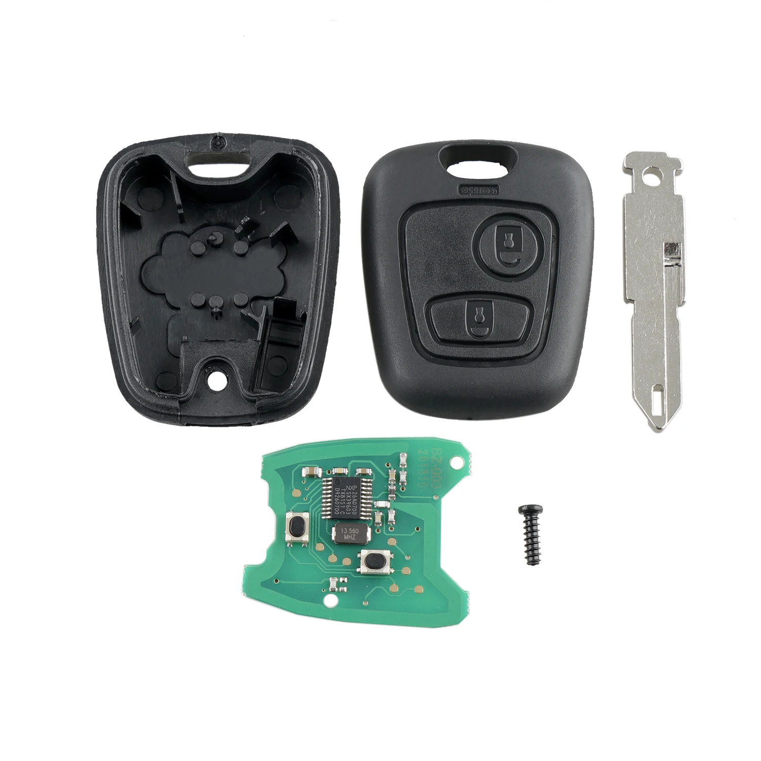 QWMEND 2 Buttons Smart Car Key for Peugeot 206 306 405 Remote 434MHz PCF7961 Chip NE73 Blade | Автомобили и мотоциклы