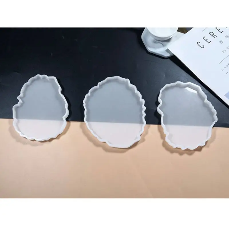 

11Pcs Irregular Round Wave Shape Silicone Geode Coaster Resin Molds for DIY Making Resin Coaster Molds Art Craft Tools