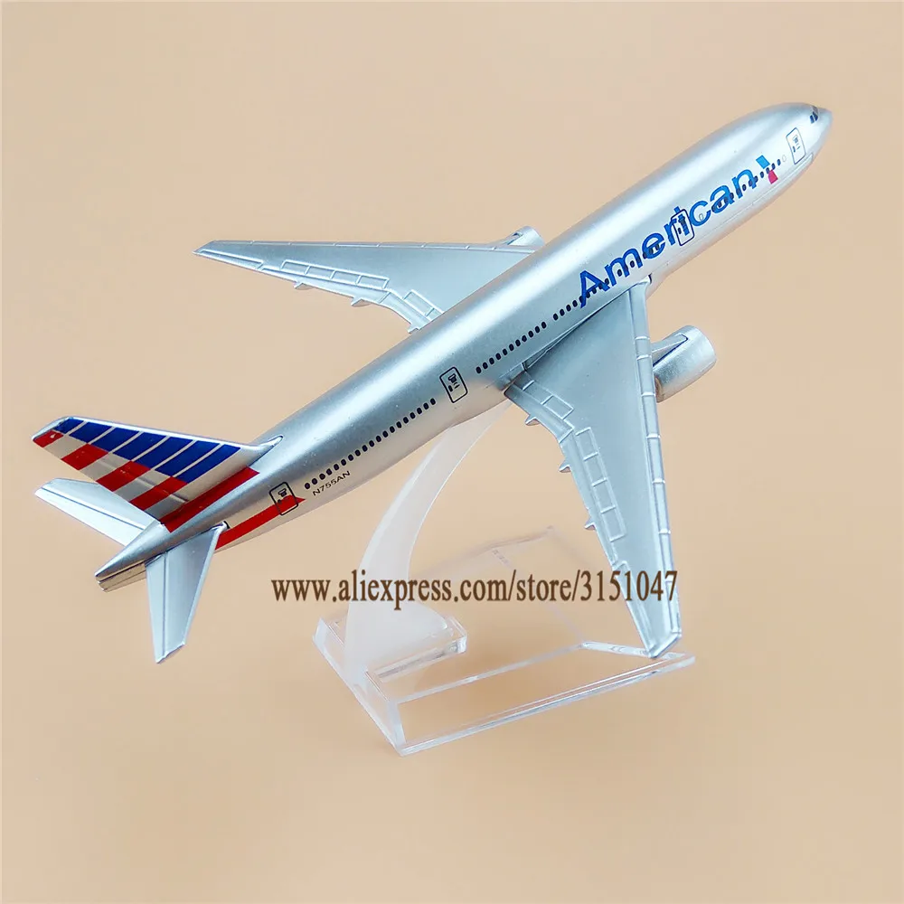 16 см Air American AA Boeing 777 B777 Airlines модель самолета из сплава металла литья под давлением