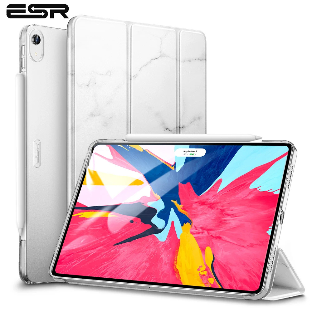 ESR Чехол для iPad Pro 11 легкий умный трехслойный чехол из искусственной кожи твердая задняя крышка мраморный чехол для Apple iPad Pro 11