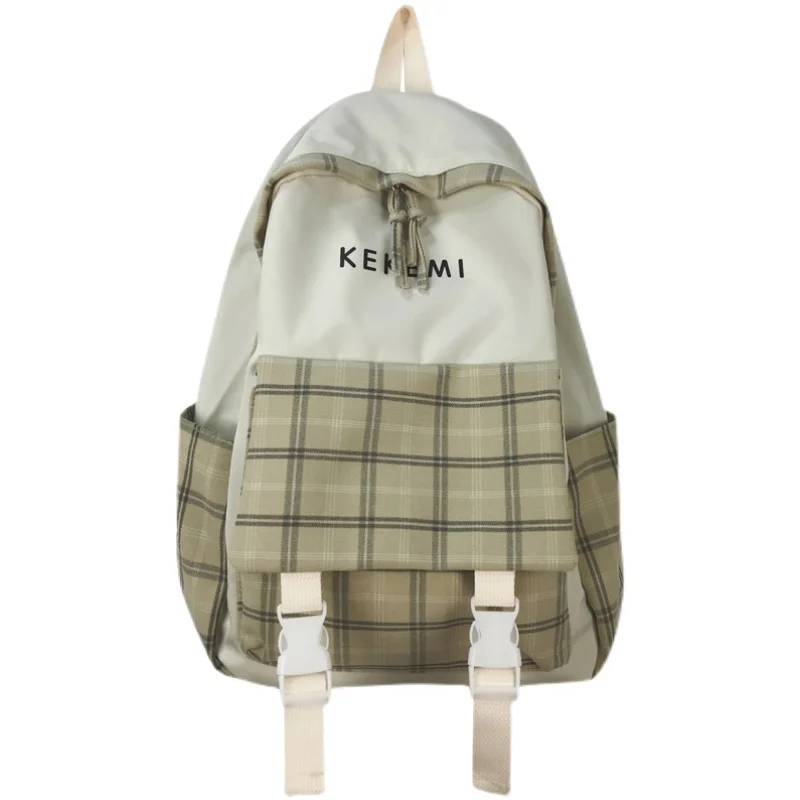 

Japanese School Bag Middle School Student Junior High School Student Plaid All-match Backpack Korean Girl Backpack 2021 New