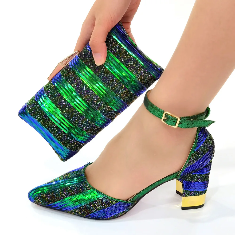 

doershow beautiful Shoes and Bag Set for Women Summer African Style italian Shoes and Bag Set for party Custom products! SOU1-4