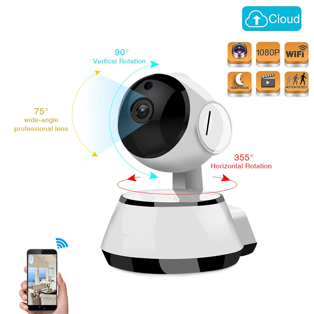 720P Home Security IP Camera Wifi Smart Audio Wireless Mini Baby Night Vision CCTV WiFi Monitor Network |