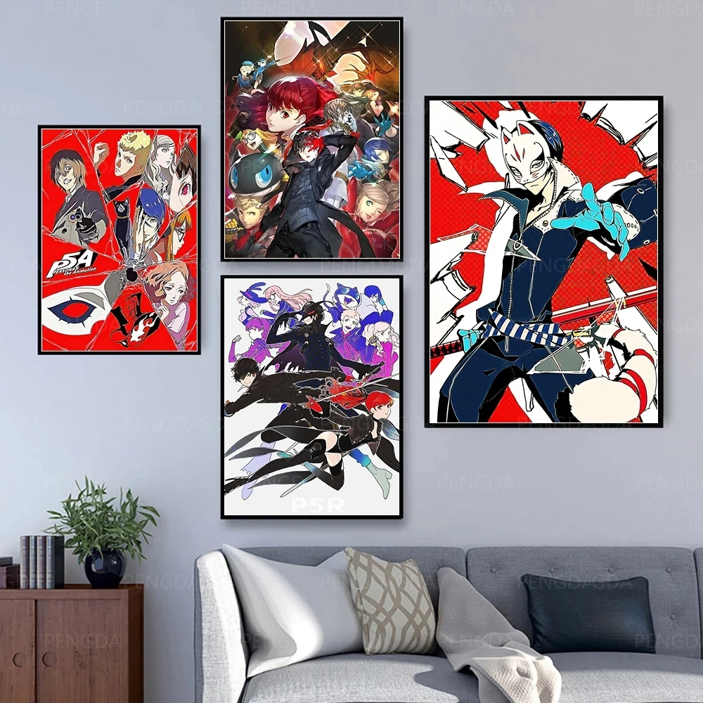 

Home Decoration PERSONA Be Your True Mind Hd Prints Painting Animation Picture Wall Art Modular Canvas Poster Bedside Background