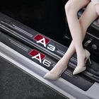 Защита порога аксессуары наклейка на автомобиль для Audi A1 A3 A4 A5 A6 A7 A8 Q3 Q5 Q7 Q8 tt модифицированное защитное украшение для дверей