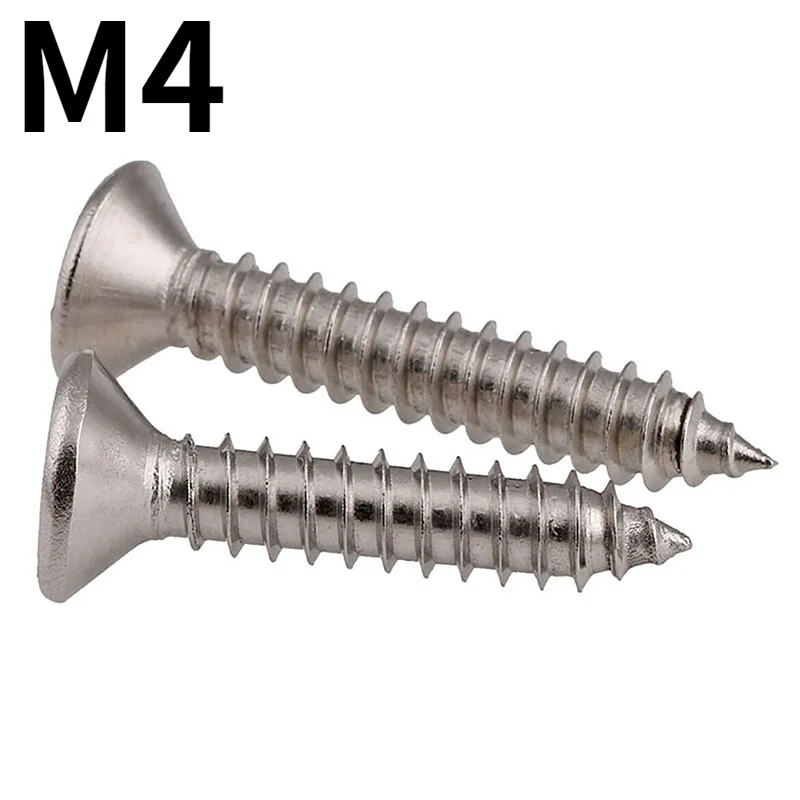 

304 Stainless Steel Cross Countersunk Head Tapping Screw 304 Phillips Flat Head Screw M4