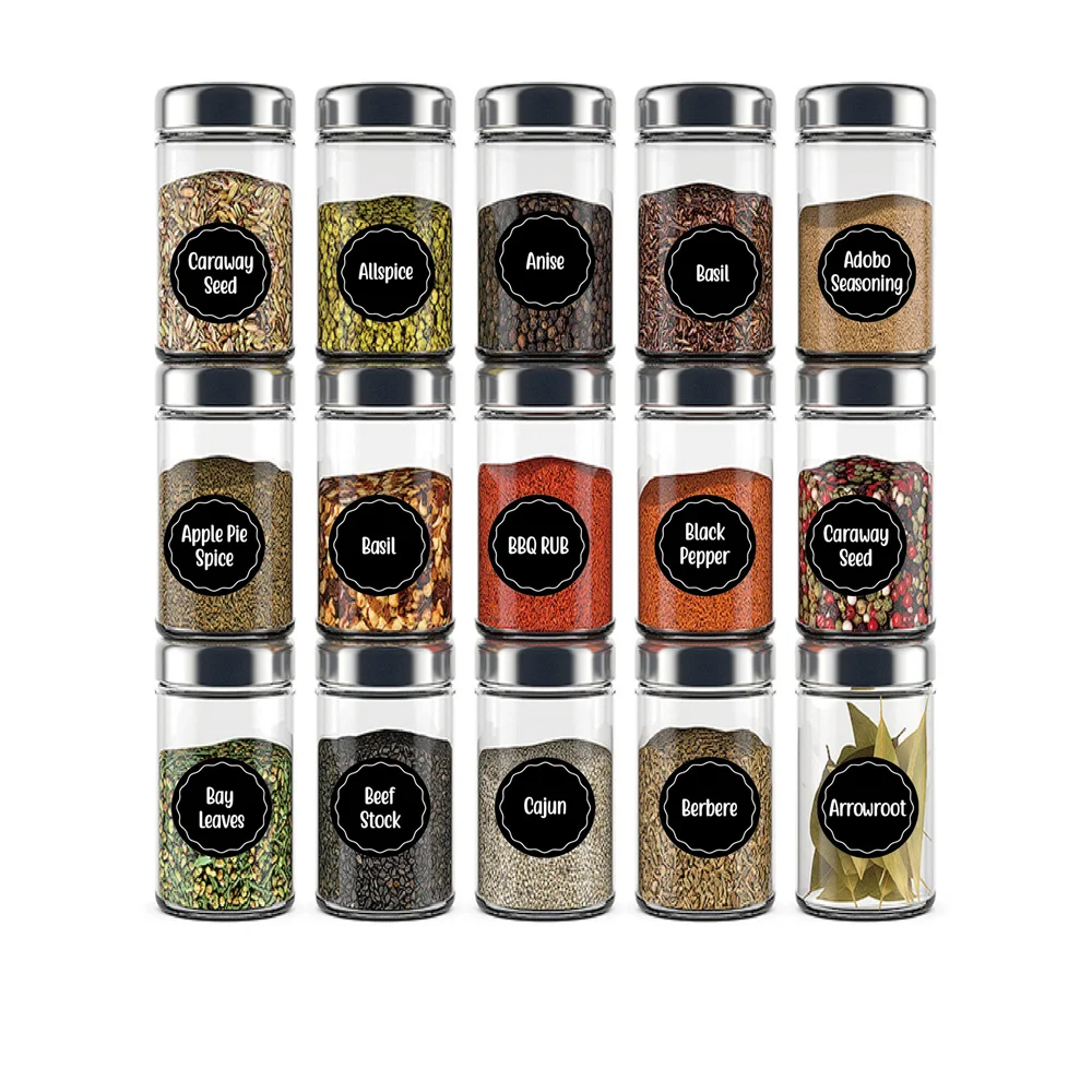 144pcs Chalkboard Spice Labels Sticker Kitchen Jars Organizer Waterproof Bottles Tags Blackboard Stickers | Дом и сад