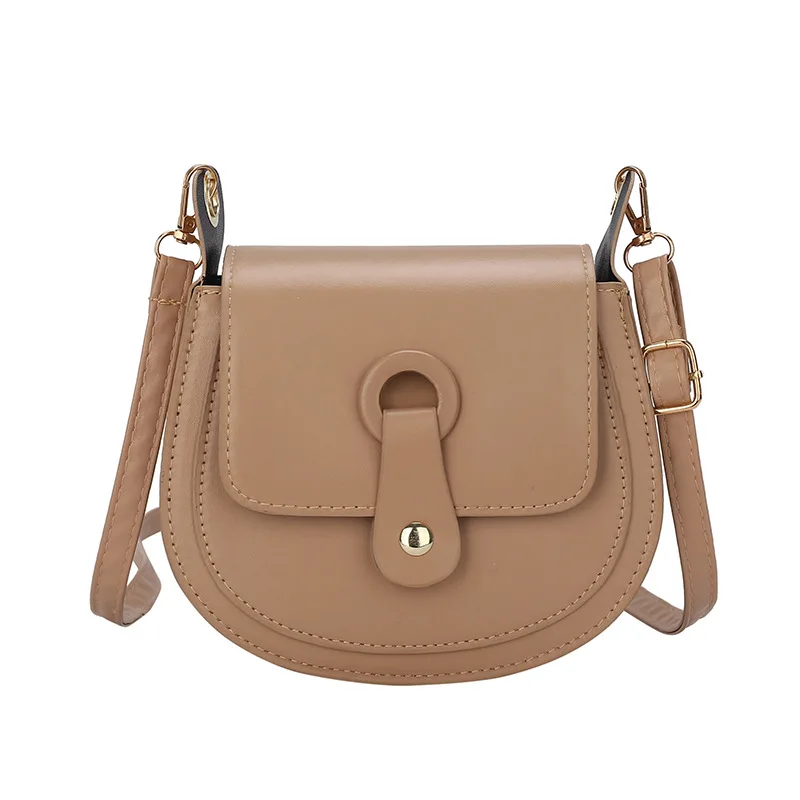 

Simple Saddle Bag 2021 New Shoulder Messenger Bag Solid Color Popular Retro Style able Small Bag