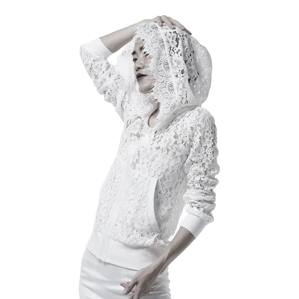 

Idopy Fashion Women Tops And Blouses Long Sleeve Black White Hollow Out Outerwear Women's Shirts Elegant Clothes New