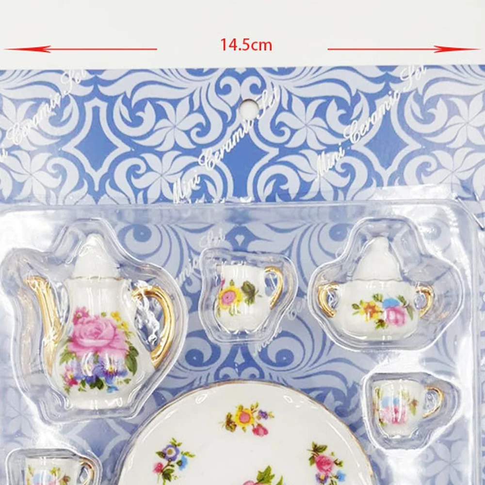 8 шт. керамический мини домашний чайный набор миниатюрная сцена модель