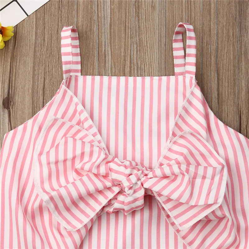 Emmababy 2 шт. Симпатичные детские летние комплекты одежды для маленьких девочек топ