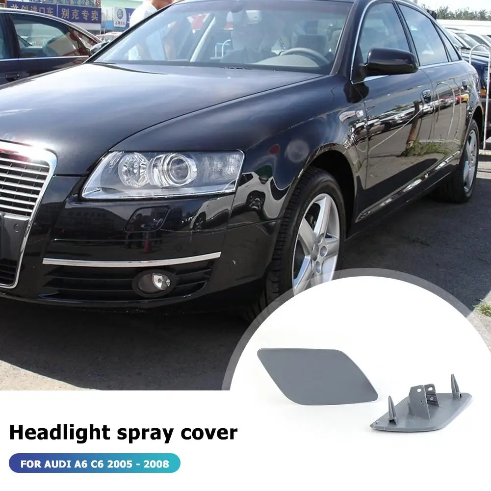 

ABS Headlight Washer Cover Automobiles Jet Nozzle Accessories for Audi A6 C6 4F 2004-2008 Q7 2005-2010 Replacement