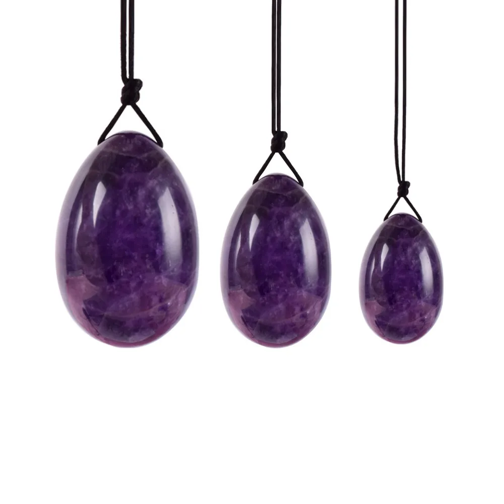 Яйцо из натурального аметиста Yoni яичный нефрит тренировочный мяч Бен ва для