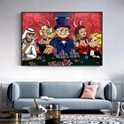 Граффити, Современная постер для покерной игры на холсте, поп-арт, забавная картина, печать, Настенная картина, украшение для гостиной, без рамки