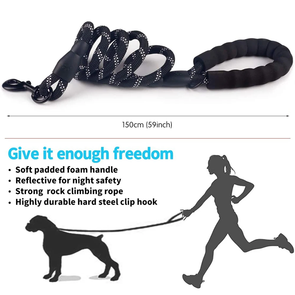 Светоотражающий прочный нейлоновый поводок для собак основная Тяжелая