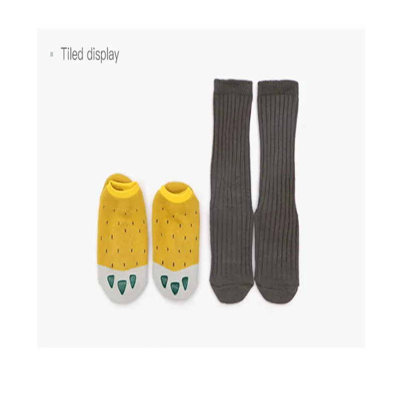 

1pairs Baby Stocks Detachable Cartoon Cat Claw Kid Padded Floor Socks Non-slip Glue Dispensing Toddler Socks Newborn Tube Socks