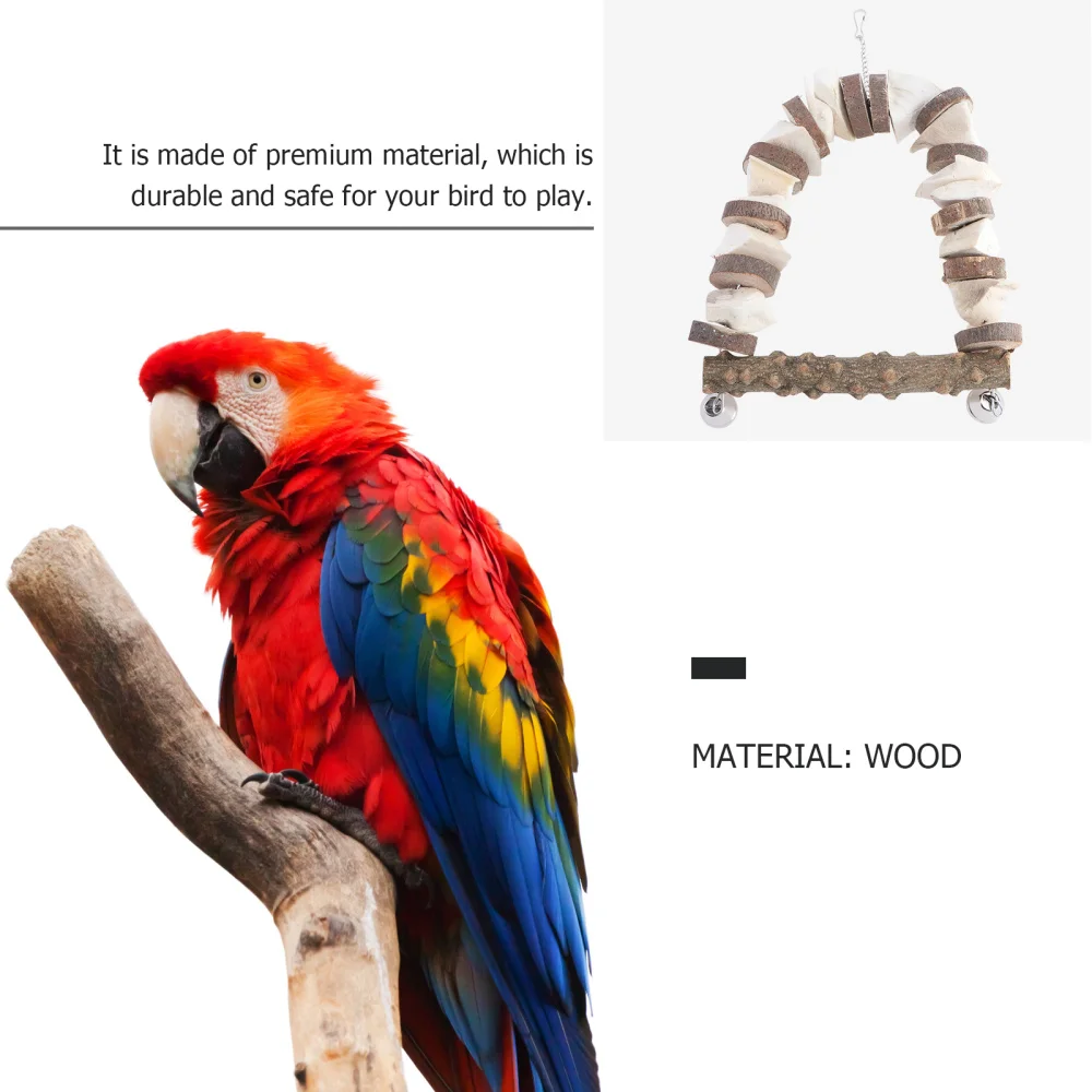 

1pc Bird Parrot Swing Hanging Swing Plaything for Parrot (Assorted Color)
