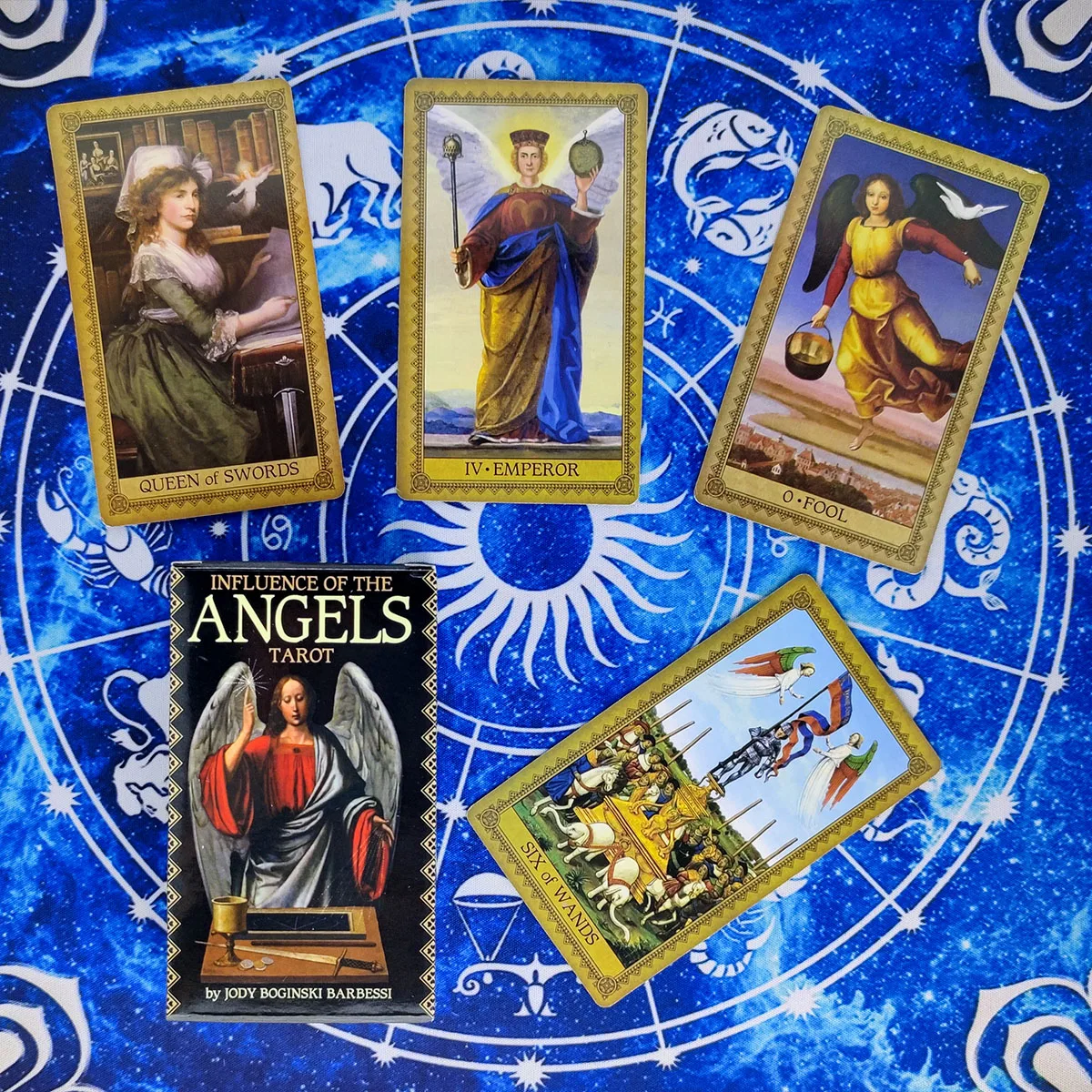 

Картинки с изображением влияния ангелов Таро, колода с изображением пророчества, гадания, версия на английском языке, диагональ 78 листов/ко...