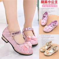 girls leather shoes spring autumn kids shoes children soft bottom princess shoes sweet bow performance shoes for 1 16 year old