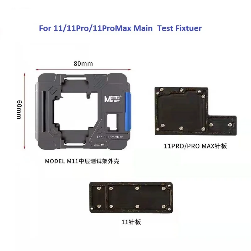 

MaAnt M11 для iPhone 11 11Pro 11 Pro Max 3 в 1 тестирование функции материнской платы фиксатор верхний нижний средний кадр тестер