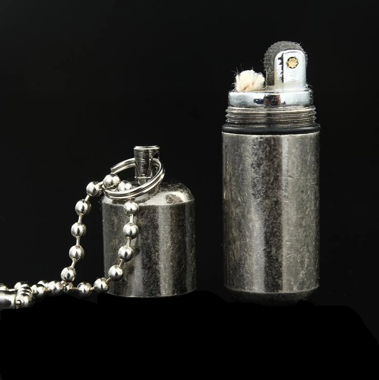 Мини компактная керосиновая зажигалка Капсульная бензиновая надутая цепочка