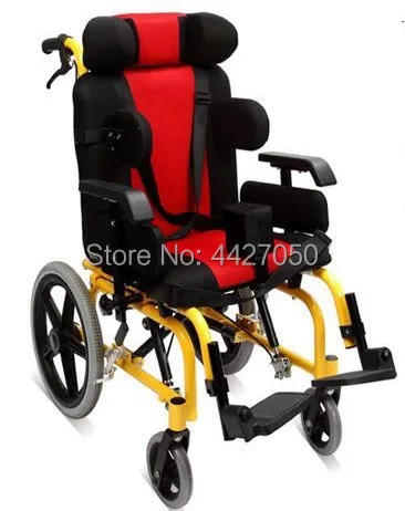 

Aluminum alloy disabled children multi-purpose trolley wheelchair