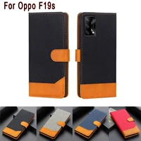 flip wallet book case for oppo f19s cover leather card stand phone protector shell for oppo cph2223 f19 s cases etui coque