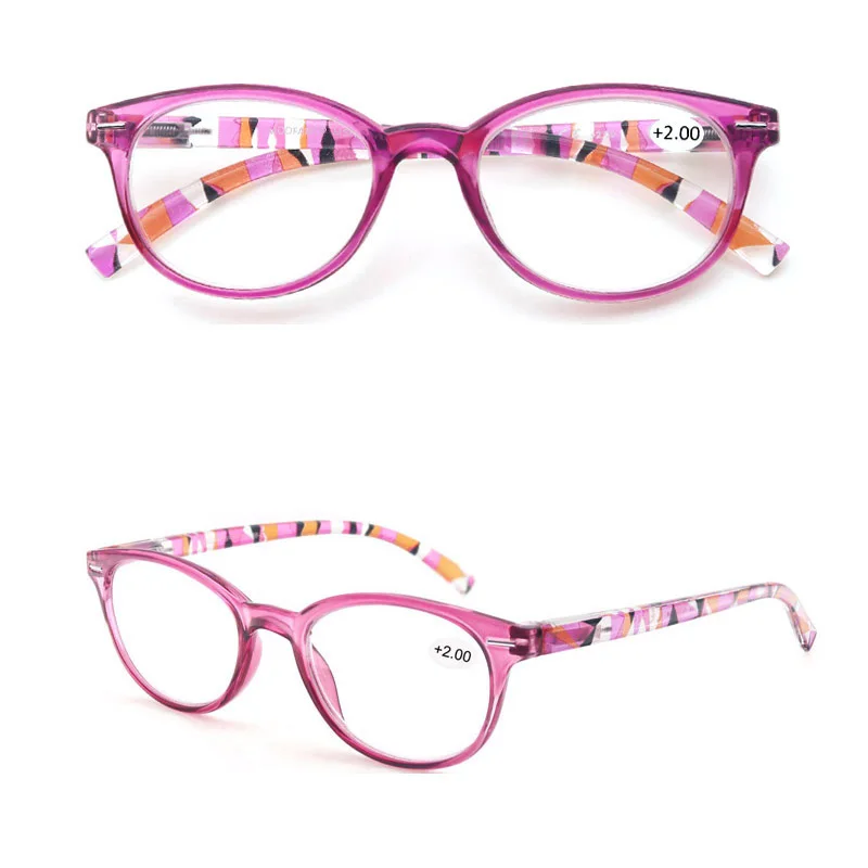 Разноцветные женские очки для чтения модная круглая пластиковая оправа с