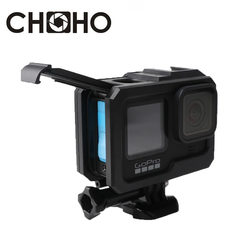 Черный Защитный чехол для Gopro 9 10 защитный с каркасом + крепление одиночным винтом