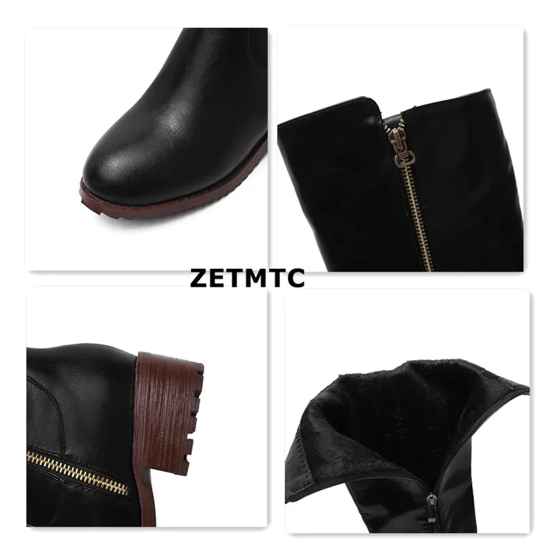 Женские ботинки в стиле ретро черные или Коричневые Высокие до бедра длинные