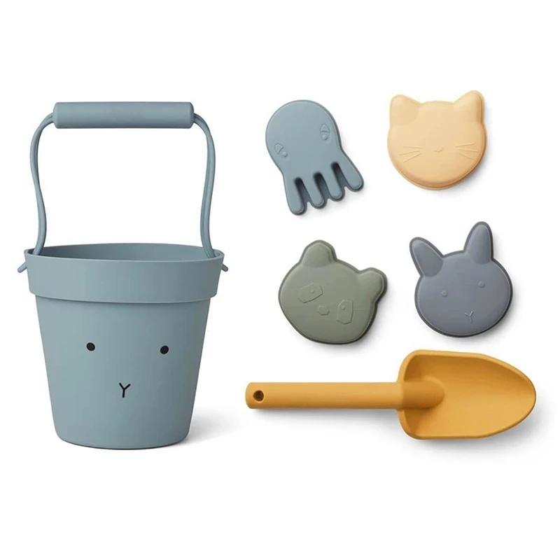 

Children Silicone Beach Toys Baby Summer Digging Sand Tool With Shovel Water Game Play Outdoor Toy Set Sandbox Dropshipping