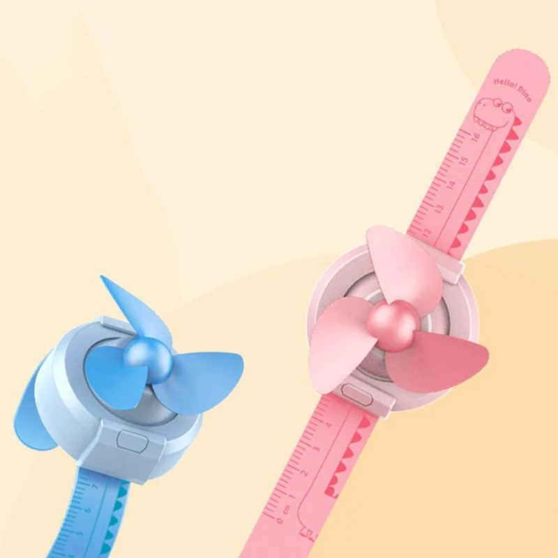 

USB Fan Adjustable Ruler Wristwatch Fan Portable Mini Fan with 3-Speed Wind Design and Fan Body Lock Design