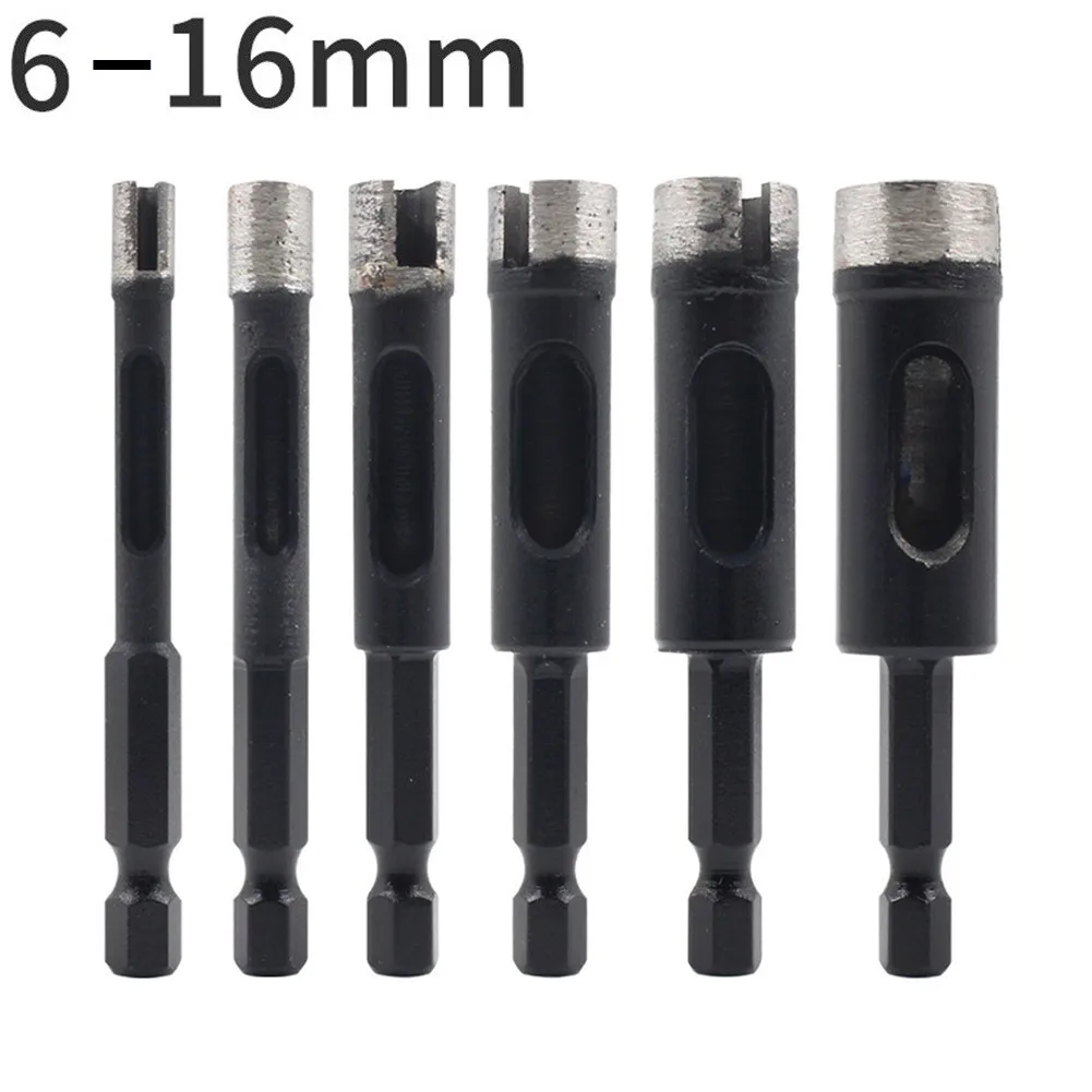 

6-16mm Hex Agonal Shank Sintered Hole Opener Brazed Dry Diamond Ceramic Tile Drill Bit For Granite Marble Porcelain Stoneware